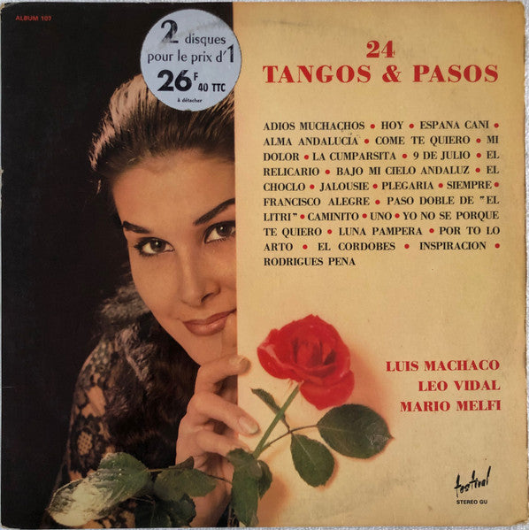 (occasion) Luis Machaco, Leo Vidal, Mario Melfi – 24 Tangos & Pasos [Vinyle 33 Tours]