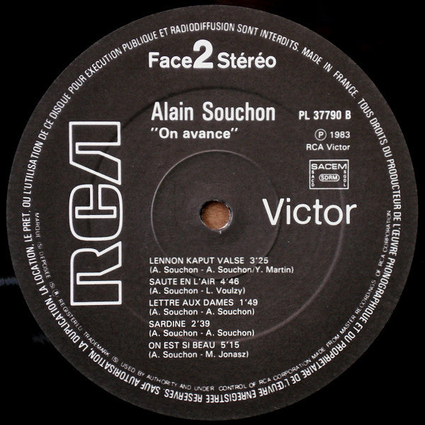 (occasion)Souchon – On Avance[Vinyle 33 Tours]