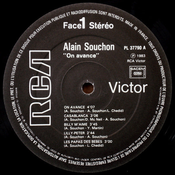 (occasion)Souchon – On Avance[Vinyle 33 Tours]