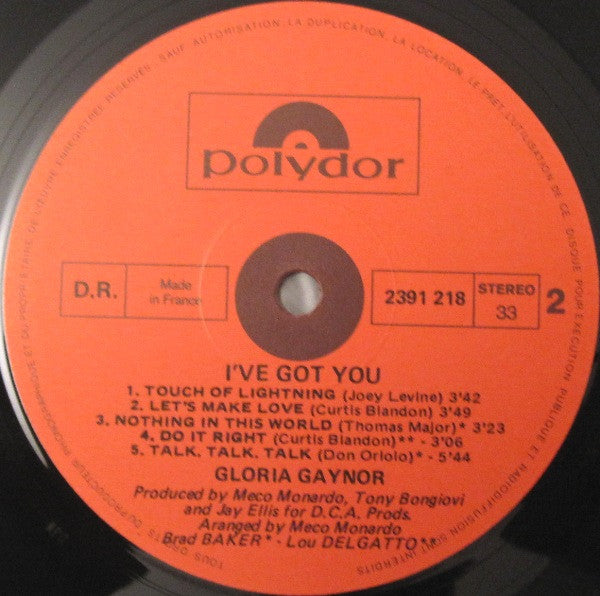 (Occasion) Gloria Gaynor – I've Got You [Vinyle 33 Tours]