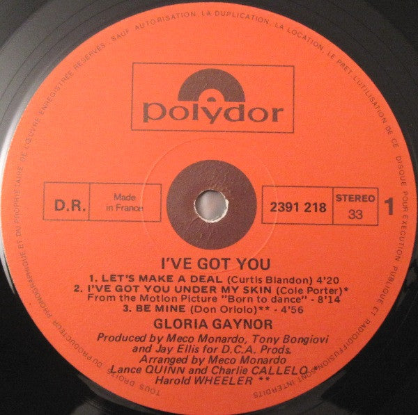 (Occasion) Gloria Gaynor – I've Got You [Vinyle 33 Tours]
