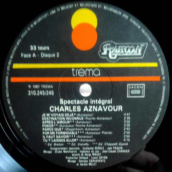 (Occasion) Aznavour – Récital - Intégrale Du Spectacle [Vinyle super 33 Tours]