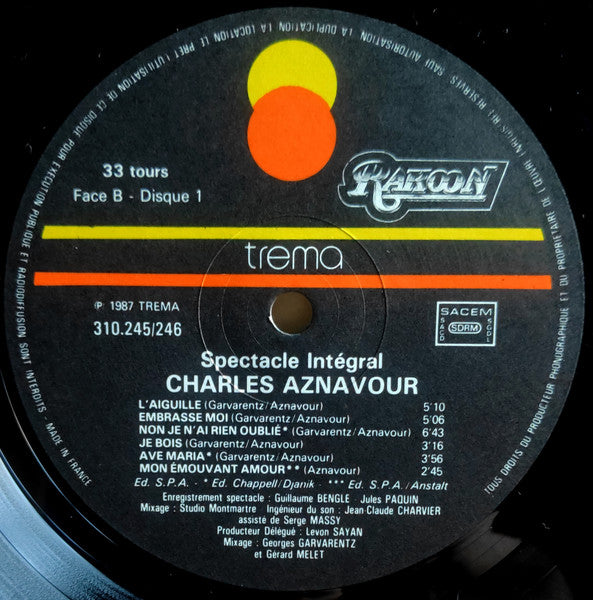 (Occasion) Aznavour – Récital - Intégrale Du Spectacle [Vinyle super 33 Tours]