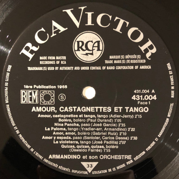Armandino Et Son Orchestre – Amour Castagnettes Et Tango [Vinyle 33Tours]