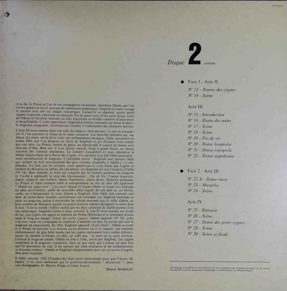 (Occasion) Pyotr Ilyich Tchaikovsky, Antal Dorati – Intégrale en 2 disques du Lac des Cygnes ballet [Vinyle 33 Tours]