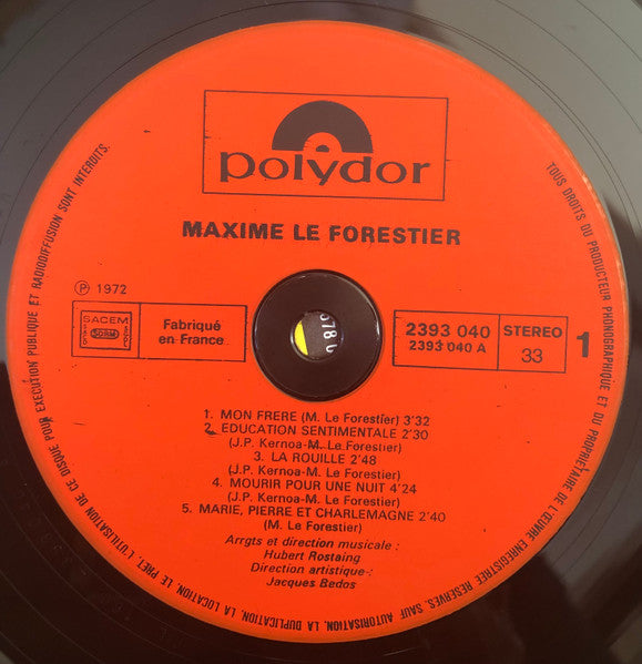 (occasion) Maxime Le Forestier [Vinyle 33 Tours]
