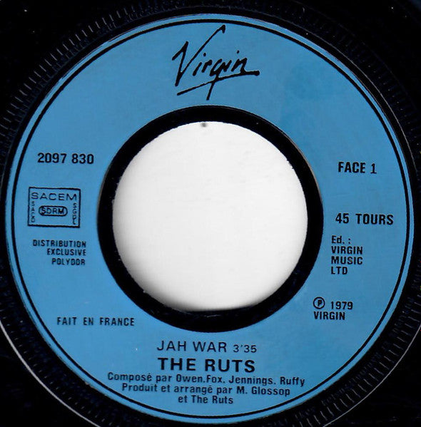 (Occasion) The Ruts – Jah War  [Vinyle 45 Tours]