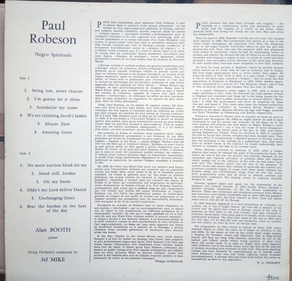 (Occasion) Paul Robeson – Negro Spirituals [Vinyle 33 Tours]