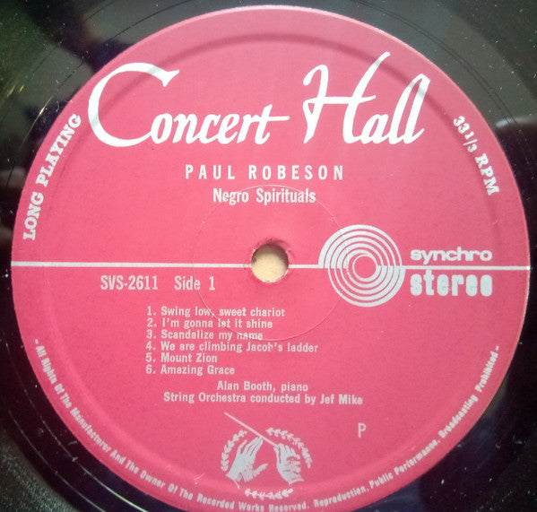 (Occasion) Paul Robeson – Negro Spirituals [Vinyle 33 Tours]