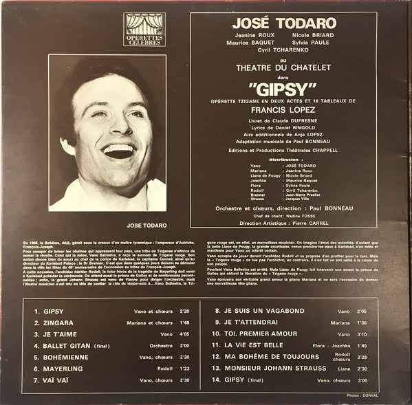 (Occasion) Francis Lopez  José Todaro – Gipsy [Vinyle 33Tours]
