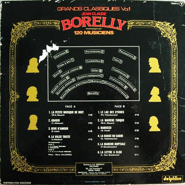 (occasion) Jean-Claude Borelly – Grands Classiques Vol. 1 [Vinyle 33 Tours]