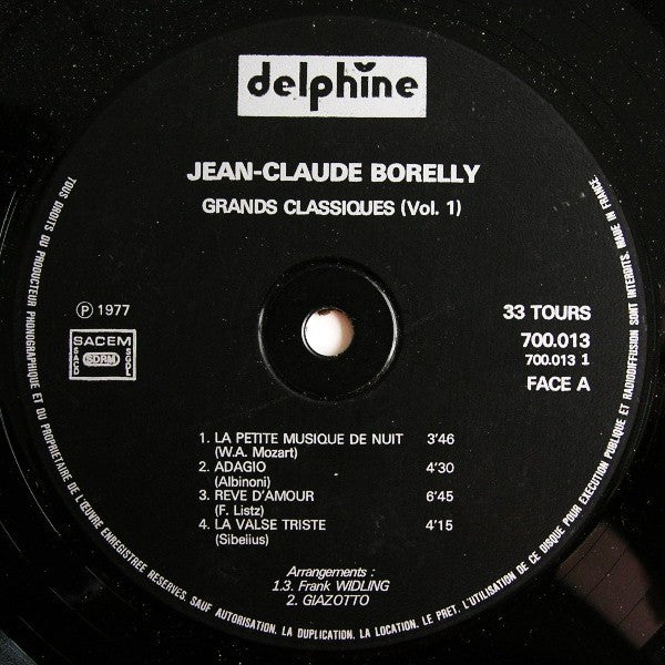 (occasion) Jean-Claude Borelly – Grands Classiques Vol. 1 [Vinyle 33 Tours]