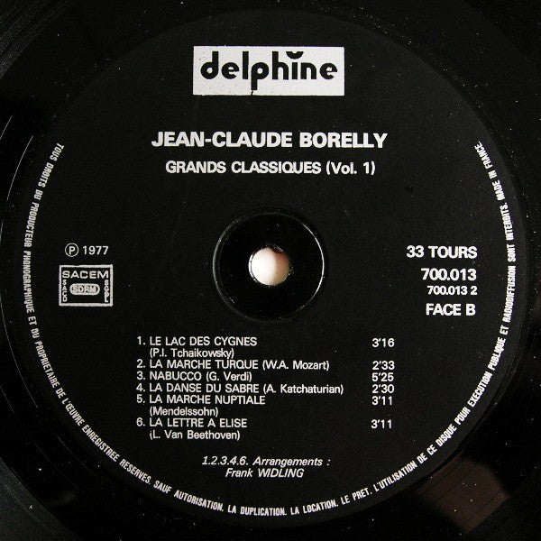 (occasion) Jean-Claude Borelly – Grands Classiques Vol. 1 [Vinyle 33 Tours]