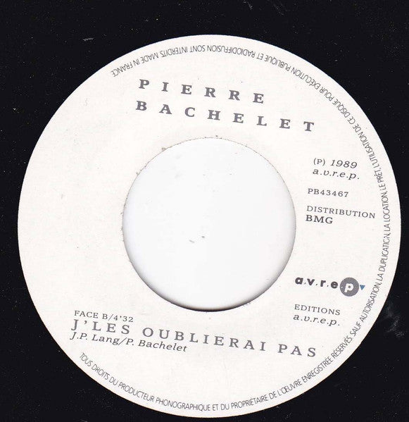 (Occasion) Pierre Bachelet – Pleure Pas Boulou [Vinyle 45Tours]