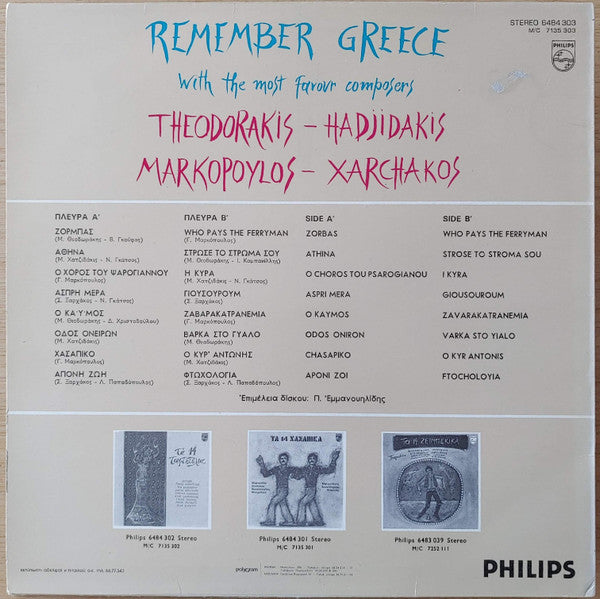 (Occasion ) Various – Remember Greece [Vinyle 33 Tours]