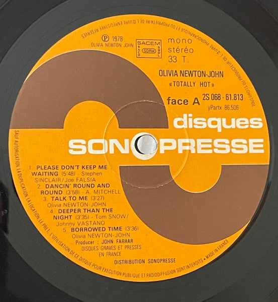 (Occasion) Olivia – Totally Hot [Vinyle 33 Tours]