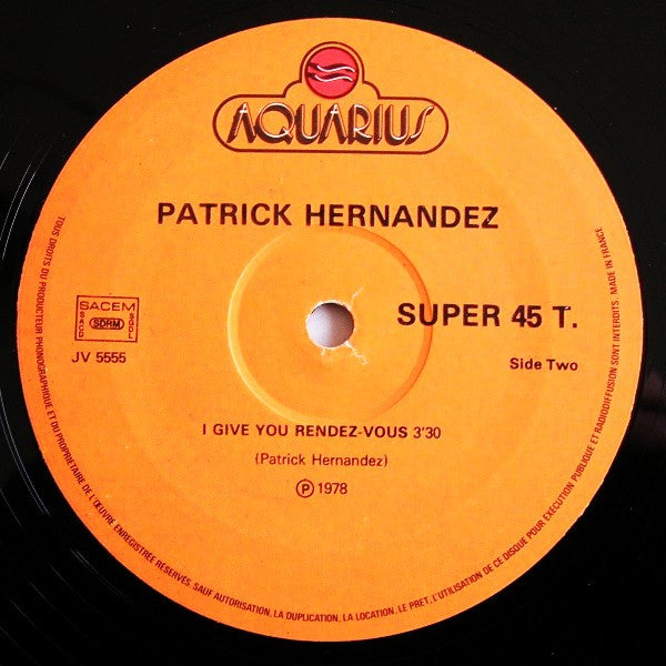(Occasion) Patrick Hernandez – Born To Be Alive [Vinyle 33 Tours]