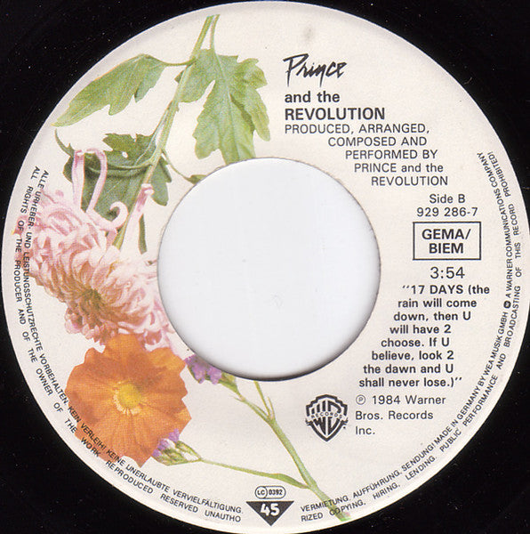 (Occasion) Prince When Doves Cry [Vinyle 45 Tours]