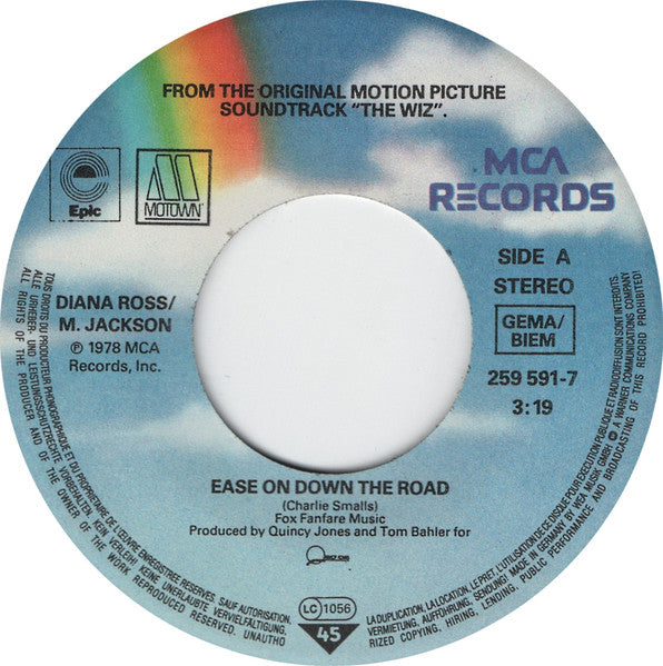 (Occasion) Diana Ross / Michael Jackson – Ease On Down The Road [Vinyle 45 Tours]