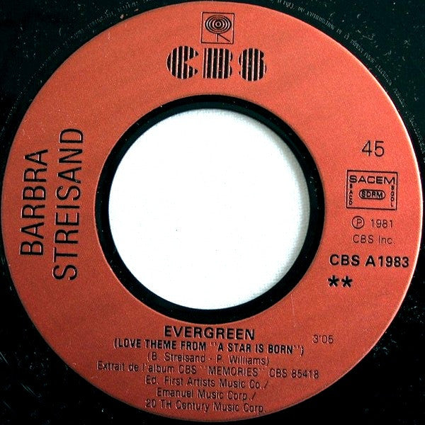 (Occasion) Barbra Streisand – Memory [Vinyle 45Tours]