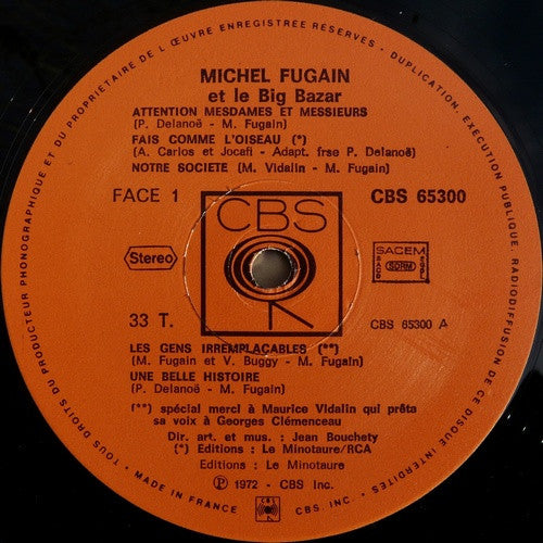 (Occasion) Fugain Et Le Big Bazar  [Vinyle 33 Tours]