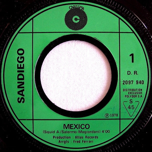 (Occasion) Sandiego Mexico [Vinyle 45 Tours]