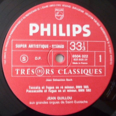 (Occasion) J. S. Bach - Jean Guillou – Aux Grandes Orgues De Saint Eustache [Vinyle 33 Tours]