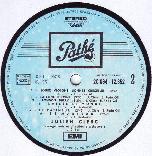 (occasion) Julien Clerc – Liberté, Égalité, Fraternité Ou La Mort [Vinyle 33 Tours]