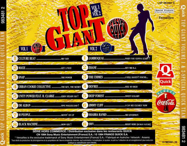 (Occasion) Various – Quick Top Giant Volume 1 & 2 - Special Quick Team [CD]