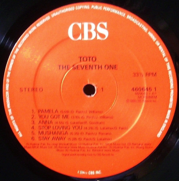 (occasion) Toto – The Seventh One [Vinyle 33 Tours]