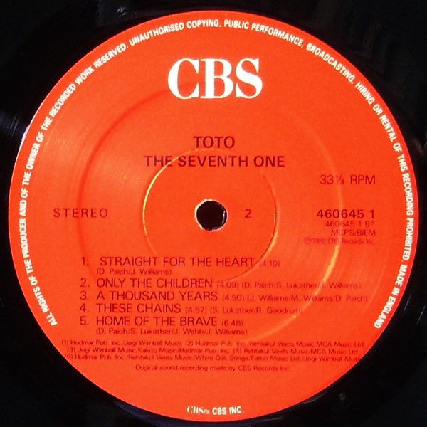 (occasion) Toto – The Seventh One [Vinyle 33 Tours]