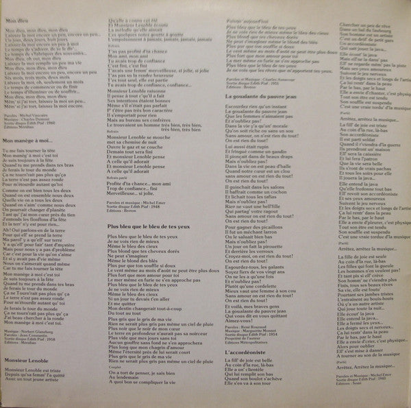 (occasion) Daniel Guichard – Daniel Guichard Chante Edith Piaf [Vinyle 33 Tours]