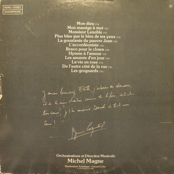 (occasion) Daniel Guichard – Daniel Guichard Chante Edith Piaf [Vinyle 33 Tours]