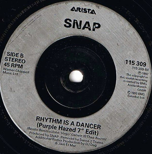 (Occasion) Snap! – Rhythm Is A Dancer [Vinyle 45Tours]