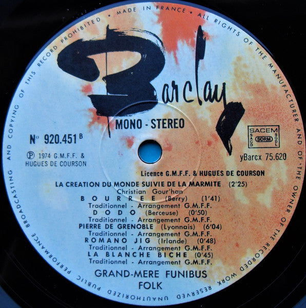 (occasion) Grand-Mère Funibus Folk – Grand-Mère Funibus Folk [Vinyle 33 Tours]