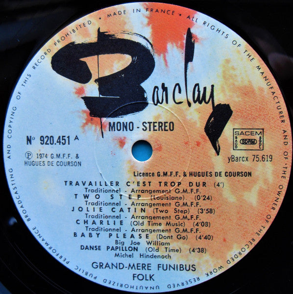 (occasion) Grand-Mère Funibus Folk – Grand-Mère Funibus Folk [Vinyle 33 Tours]