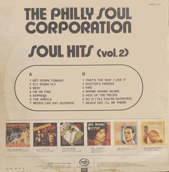 (Occasion) The Philly Soul Corporation – Soul Music = Soul Hits (Vol. 2) [Vinyle 33 Tours]