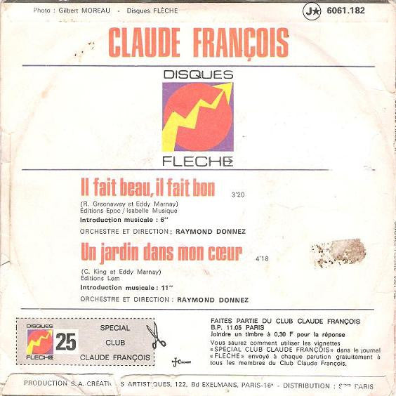 (Occasion) Claude François – Il Fait Beau, Il Fait Bon [Vinyle 45 Tours]