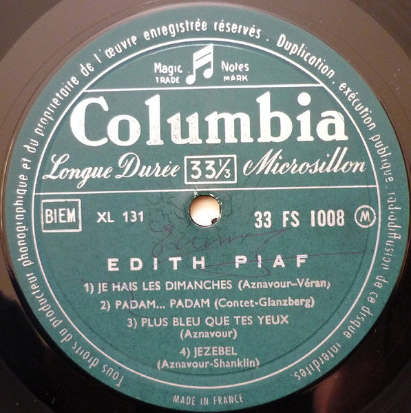 (Occasion) Edith Piaf – Edith Piaf [Vinyle super 45/33Tours]