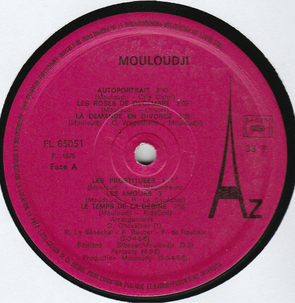 (occasion) Mouloudji – Mouloudji [Vinyle 33 Tours]