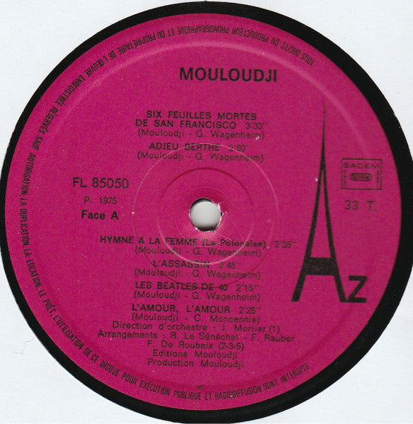 (occasion) Mouloudji – Mouloudji [Vinyle 33 Tours]