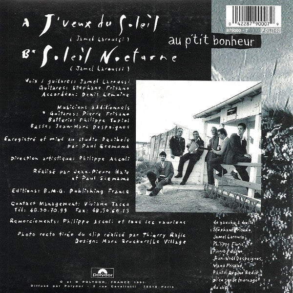 (Occasion) Au P'tit Bonheur – J'veux Du Soleil [Vinyle 45Tours]