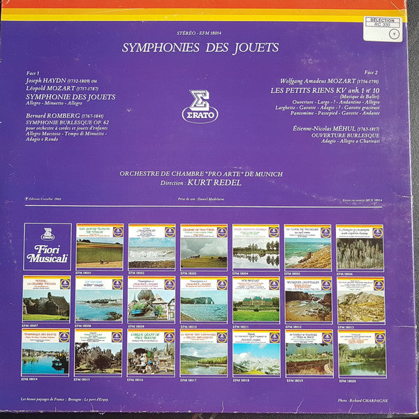 (Occasion ) J. Haydn, W.A. Mozart, E. Méhul, B. Romberg, Orchestre De Chambre Pro Arte De Munich, Kurt Redel Symphonies Des Jouets [Vinyle 33 Tours]