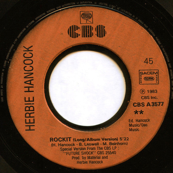 (Occasion ) Herbie Hancock – Rockit [Vinyle 45 Tours]