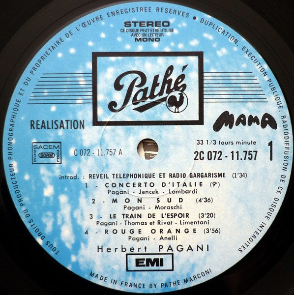 (occasion) Herbert Pagani – Herbert Pagani [Vinyle 33 Tours]