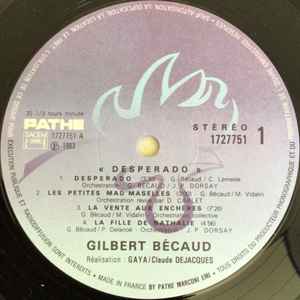 (occasion) Gilbert Bécaud – Desperado - Olympia 83 [Vinyle 33 Tours]