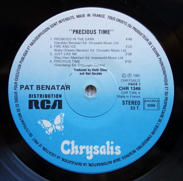 (Occasion) Pat Benatar – Precious Time [Vinyle 33 Tours]