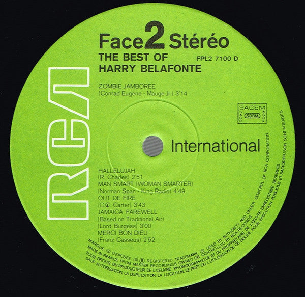(Occasion ) Harry Belafonte – The Best Of Harry Belafonte [Vinyle 33 Tours]