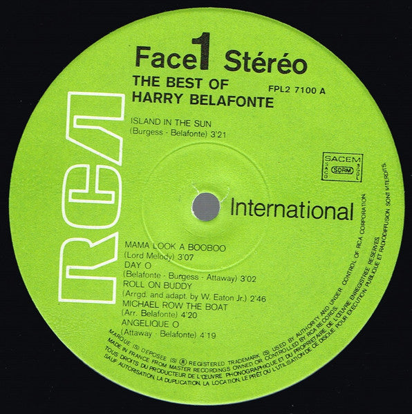 (Occasion ) Harry Belafonte – The Best Of Harry Belafonte [Vinyle 33 Tours]