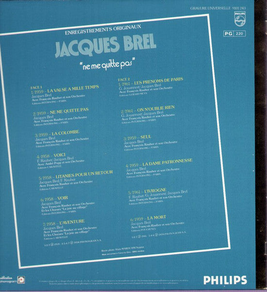 (occasion) Jacques Brel – Ne Me Quitte Pas [Vinyle 33 Tours]